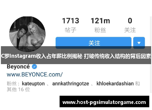 C罗Instagram收入占年薪比例揭秘 打破传统收入结构的背后因素 C罗Instagram收入占年薪比例揭秘 打破传统收入结构的背后因素